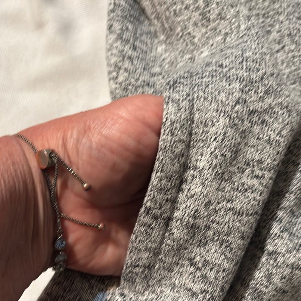 Sonoma Heather Gray Sweater with Button Collar - Picture 4 of 7